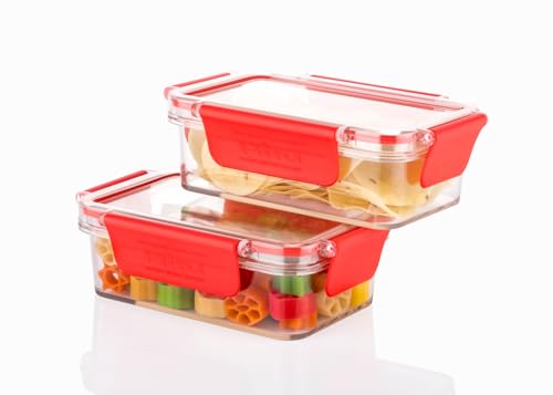 Image of Ritu J-343 Plastic Storage Box Fridge Organizers Kitchen Container Freezer Food,Vegetables,Fruits,Fish and Egg with Airtight Lid - 1000ml