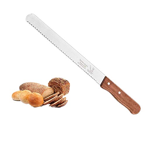 bread knife12-inch serrated serrated bread knife, non-stick stainless steel toaster knife and non-slip