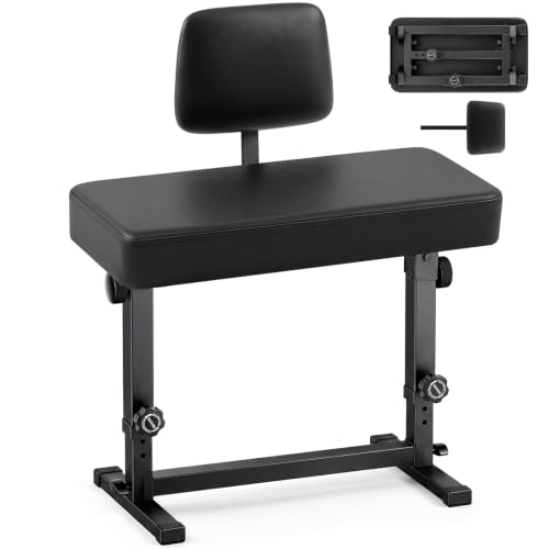Extra-Wide Piano Bench with Backrest
