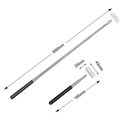 Coçador de costas,3 peças raspador traseiro retrátil masculino feminino massageador portátil extensí