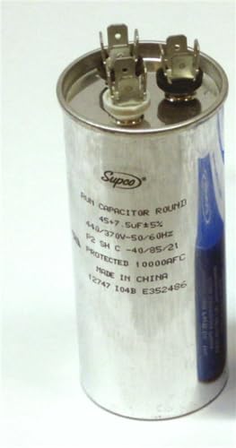Depadmen CD40+5X440R Air Conditioning Hvac Round Dual Motor Run Capacitor 40 + 5 Mfd 440 Volt cover