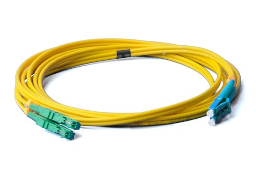 Câble à fibre optique LWL OS2 monomode jaune E2000/APC vers LC/UPC Duplex 5m Enterprise Edition - 2