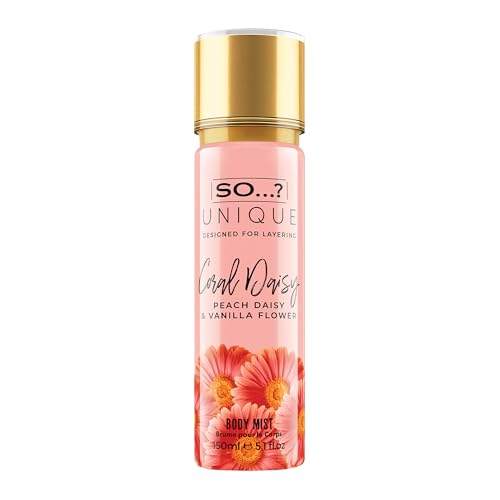 Image of So...? Unique Coral Daisy Body Mist - Perfume for Women - Gourmand Fruity Vanilla Perfume - Gifts - Body Spray for Women - 5.1 oz