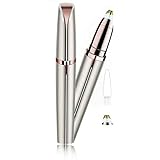 FLAWLBSS Epilatore Sopracciglia Donna Depilatore Viso Rasoio Elettrico di Precisione Indolore Bianco Femminile Ricaricabile con Led