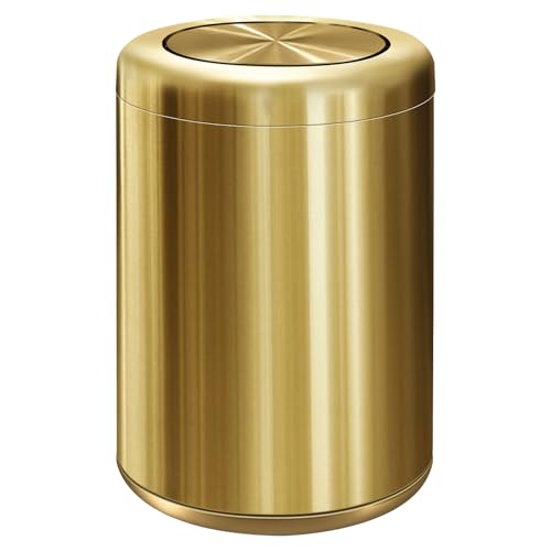 Maxdot Caneca de Basura Dorada 8 L Acero Inoxidable