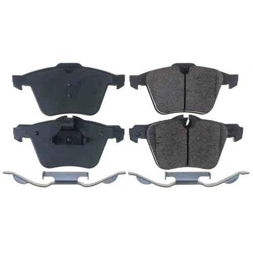 Image of PowerStop Front Brake Pads for Jaguar S-Type 2006-08 |Super V8 2006-09 |XF 2009-15 |XJ 2010-18 |XJR 2006-09 |Jaguar XK 2010-15 - Z17 Ceramic Brake Pads with Installation Hardware, 17-1240
