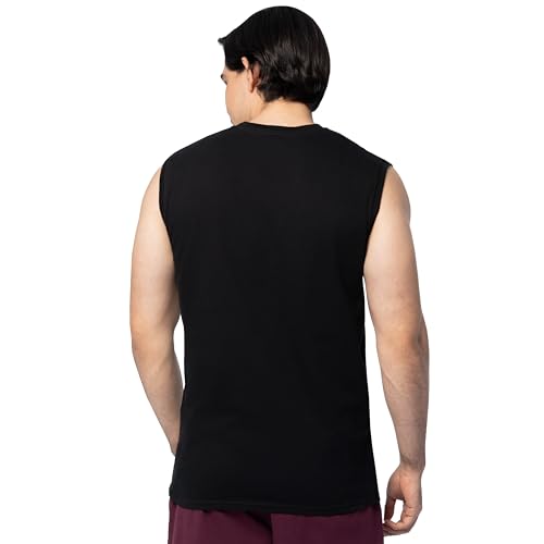 image for Fruit of The Loom Men's Eversoft Cotton Sleeveless T Shirts, Breathabl