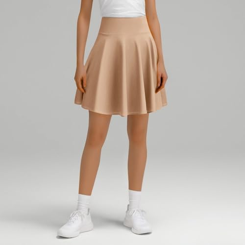 Women's Casual Stretchy A-Line Pleated Mini Skater Skirt Flared Basic Versatile Midi Length Skirt Stylish Lightweight2