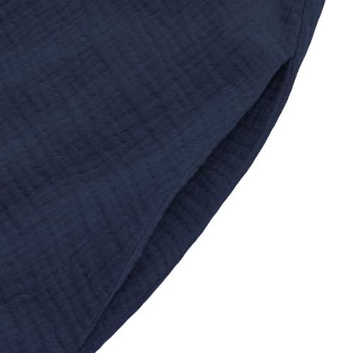 Image of Amazhiyu Women's Cotton Gauze Summer Midi Wrap Dress