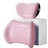 車用ネックピロー 腰クッション スローバック 車用 首サポート 腰サポート ドライバー用 取り外し洗い可能・通気性 長時間ドライブ用 カー用品オフィス家庭用 (ピンク)