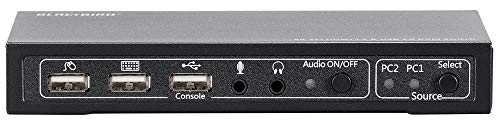 Monoprice 4K 2X1 Hdmi 1.4 & Usb 2.0 Kvm Switch, Includes Usb 2.0 Data Connection With Over Current Detection And Protection #TOP4
