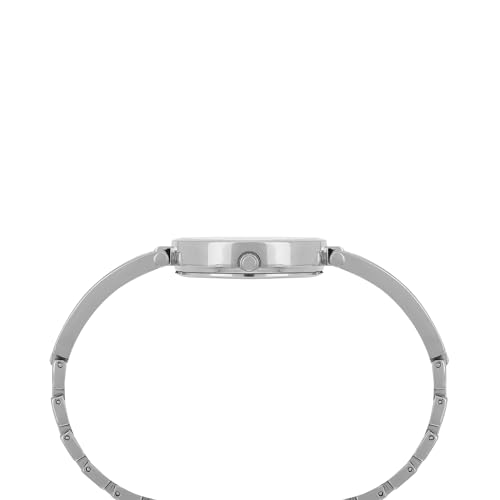 Image of TIMEX Analog Watch for Women with Mother of Pearl Blue Round Dial & Silver Brass Bracelet Band Water Resistant Women's Wrist Watches - TWEL200SMU01