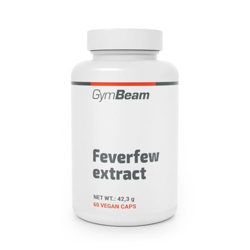 GymBeam Mutterkraut Extrakt Funktioneller Pflanzenextrakt mit Parthenoliden Feverfew Extract unterstützt Kreislaufsystem & Verdauung fördert Entspannung ideal für Frauengesundheit 60 kaps