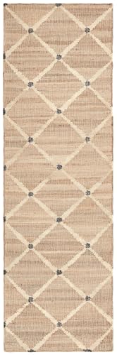 Dash and Albert Kali Area Rug - Runner - 2.5' x 8' Natural - Neutral Diamond Pattern Handwoven Jute Accent Rug - Ultra-Durable, Lightweight, High Traffic Area Friendly - Kitchen, Living Room, Entryway