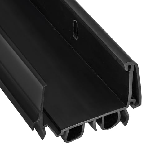 KS Hardware, Patent Pending, Adjustable Double Bubble Door Sweep, Draft Stopper, Under Door Seal for Exterior Doors, 1 3/4" x 32" (Black 32 inch)