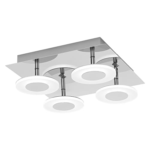 LEDVANCE Smart LED Badezimmerlampe chrome, 26W, 2800LM, 3000-6500K, 30cm, IP44, Orbis Wave Wandleuchte, Badezimmerleuchte mit Wifi Technologie, dimmbar, steuerbar über App und Sprachassistenten