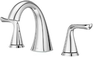 Pfister Willa LF049MALCC Waschbeckenarmatur, 20,3 cm breit, 2 Griffe, 3 Löcher, poliertes Chrom-Finish