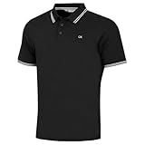 au col et poignets équiper Calvin Klein Hommes Campus 3 Bouton côtelée col Polo - Pointe Noire - XXXXL
