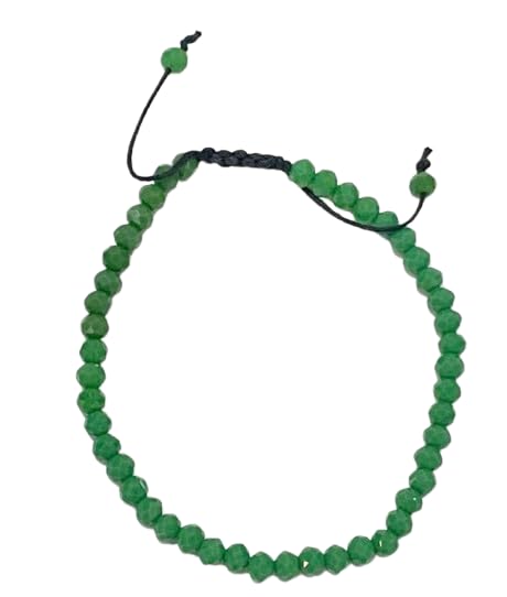 1 Pc. Thread Adjustable Anklets Payal for girls/women made of glass crystal roundelle beads. Total Length 9 inch, Size of Beads are 6mm-image-19
