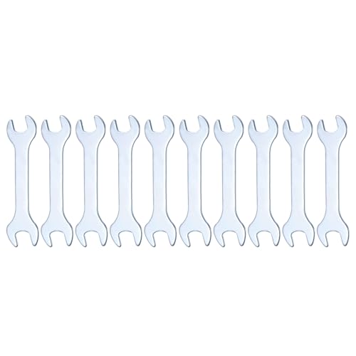 QUARKZMAN 10 Pezzi Chiave Doppia Aperta Sottile 12mm x 14mm Metrica Super Sottile Testa Piatta Chiave Aperta Zincata per Riparazione Auto Montaggio Mobili