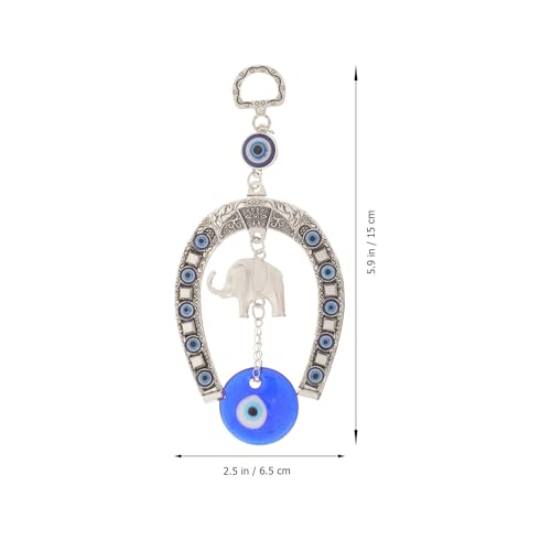 COSMEVIVI ナザールボンジュウ トルコ産本物 吊り下げられた邪眼の装飾 軽量合金製の邪眼除けのお守り ドアやバッグに簡単に掛けられる インテリアやホームデコレーションに最適 [2]