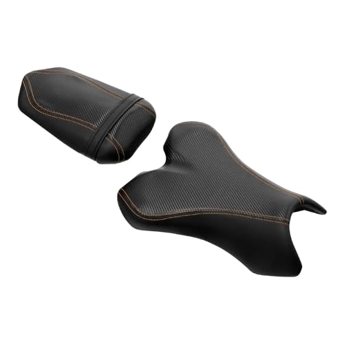 Siège moto YZF R1 confortable pour vos roadtrips en duo noir orange - 3