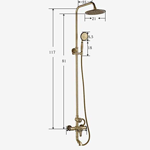 Ensemble de douche rétro suralimenté en cuivre pour optimiser la faible pression