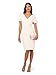 Adrianna Papell Women's Knit Crepe Short Dress, Ivory, 10