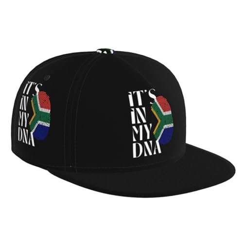 It is in My DNA South Africa Baseball Cap Classic Snapback Hat Cap for Men Woman Adjustable Hip Hop Style Flat Bill Black Truck Hat Gorras para Hombres Originales