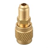 Adapter Messing Umwandlungsstecker, für SAE-Stecker auf Buchse, auslaufsicheres, druckfestes Gelenk, für Split-Klimaanlage (B)