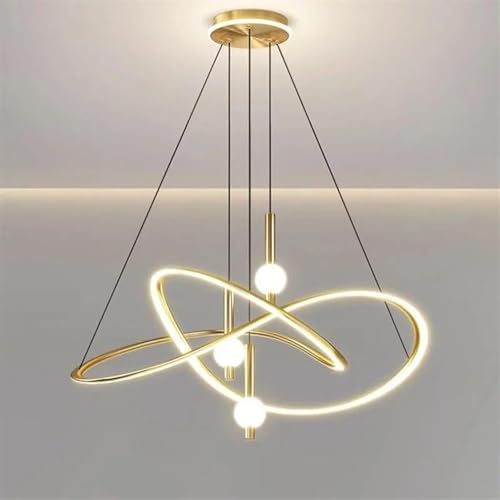 Plafonnier LED moderne or de salon lustres luxueux connectés