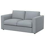 Soferia Funda de Repuesto Compatible para VIMLE sofá Cama de 2 plazas, Tela Softi Light Grey, Gris