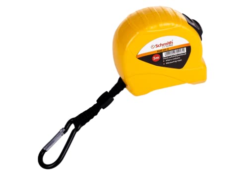 SCHMITH Maßband 5m Rollmaßband, Metall bandmaß - Tape Measure Große, klare Skala - Verschleißfester Druck