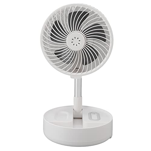 Elecc Ventilador Plegable Telean 4 Velocidades Carga USB Control Rte Ventilador De Piso De Escritorio Portátil con Luz para El Hogar Tl Jardinería Casera