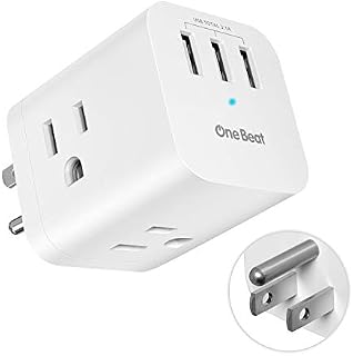 Multi Plug Outlet Expanders, USB Wall Charger with 3 Outlets 3 USB Ports(3.1A)