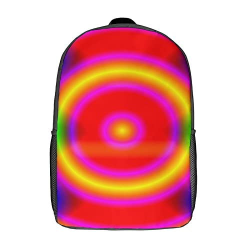 Sac à dos imprimé 3D coloré avec grand compartiment ordinateur 17"