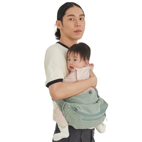 GOOSEKET 365 Toddler Carrier Plus Lightweight Baby Carrier Adjustable Shoulder Strap Compact Travel Carrier with Detachable Waist Bag (6 Months-4 Years Old / 1144lbs) (Mint)