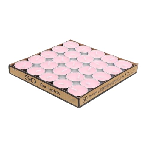 Bougies chauffe-plat non parfumées 50 pièces cire sans fumée mèche stable
