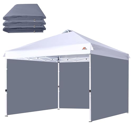 SCOCANOPY SunWall for 12x12 Pop Up Canopy Frame 3 Pack SideWall Only (Dark Grey)