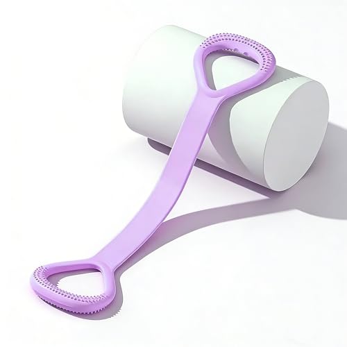 Cur8trend Exercise Band 20 Lb Figure 8 Fitness Resistance Band Arm Back Shoulder Training Elastic Ropes Silicone Resistance Band for Chest Expander Yoga Gym (Purple)