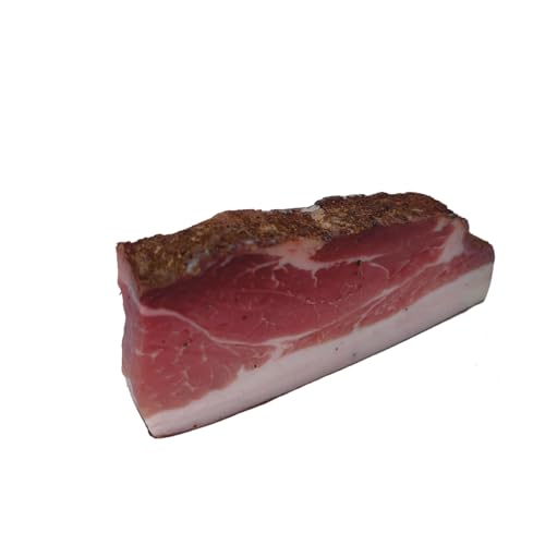 BAVAREGOLA Südtiroler Speck g.g.A. - 200g 6 Monate gereift - Original Südtiroler Speck Spezialität - Schinkenspeck geräuchert & luftgetrocknet