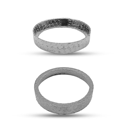 Icyhaws 2PCS Cone Exhaust Gasket, Made of Graphite and Steel, Compatible with 1984-Later Most Harley Davidson Touring, Sportster, Bikes, Softail, Dyna, etc.