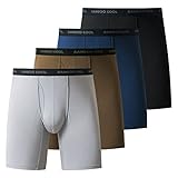BAMBOO COOL Men’s Underwear Boxer Briefs Soft Comfortable Bamboo Viscose Underwear Boxer Briefs for