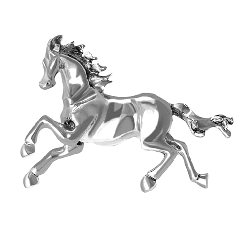 coadipress Horse Brooch Pin for Men Women Cute Running Mustang Horse Racing Lapel Pin Equestrian Gifts Hat Jacket Backpack Accessory Western Charm Jewelry (Silver)
