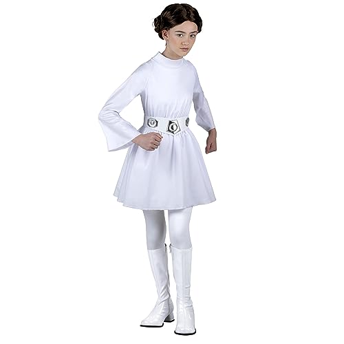 Jazwares Costume Play JWC0895 Star Wars Princess Leia Official Youth Halloween Costume - White Dress With Belt And Wig thumb #2