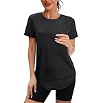 Womens Workout Tops Short Sleeve Shirts with Sun Protection UPF 50+ Quick Dry Outfits for Hiking Running S-3XL - Image 2