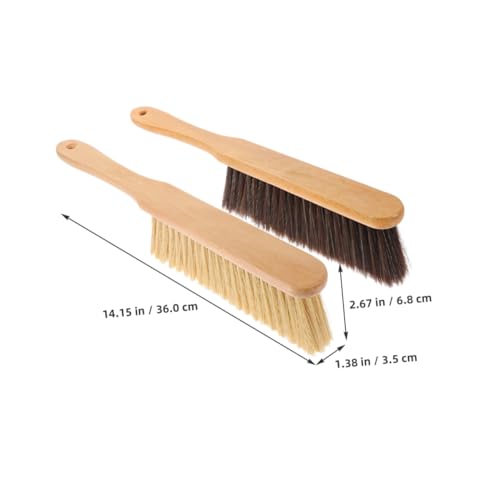 Cepillo de mano de madera para limpieza de polvo en cama y sofa x4 3