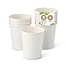 BIOZOYG Organic paper cups I disposable tableware drinking cups paper cups compostable and biodegradable cups I white, blank, environmentally friends coffee cups 50 pieces 200ml 8oz 1