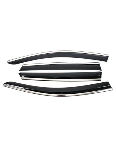Viseras Acrílicas Protectores De Lluvia para Puertas De Plástico PC con Molduras Cromadas para Lexus LS460 2010 Juego De 4 Protección Estética