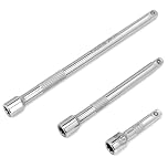 QWORK® 3 Piece 1/4 Inch Drive Extension Bar Set,CR-V Steel，Extensions Socket, 2", 4", and 6"
